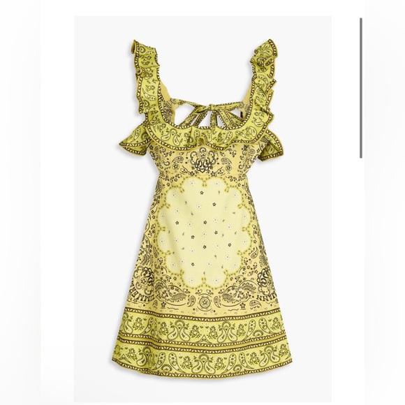 Zimmermann bandana paisley yellow matchmaker frill dress size 1 - Picture 2 of 3